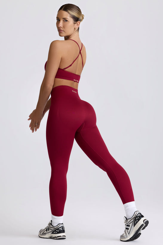 Super Sculpt Seamless High-Waist Leggings in Burgundy