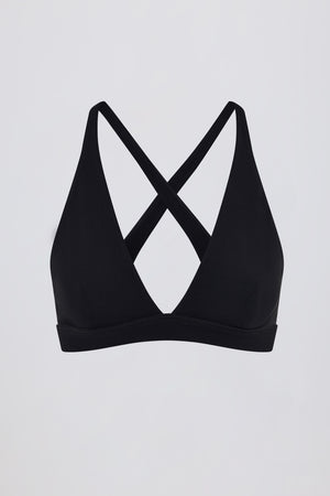 Soft Active Cross-Back Sports Bra in Black