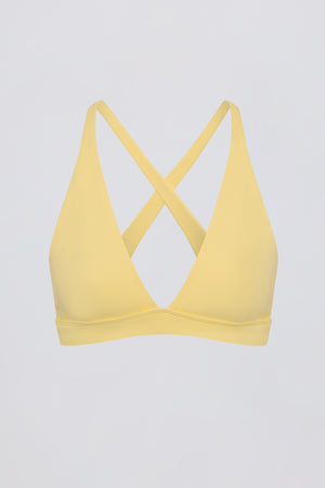 Soft Active Cross-Back Sports Bra in Lemon