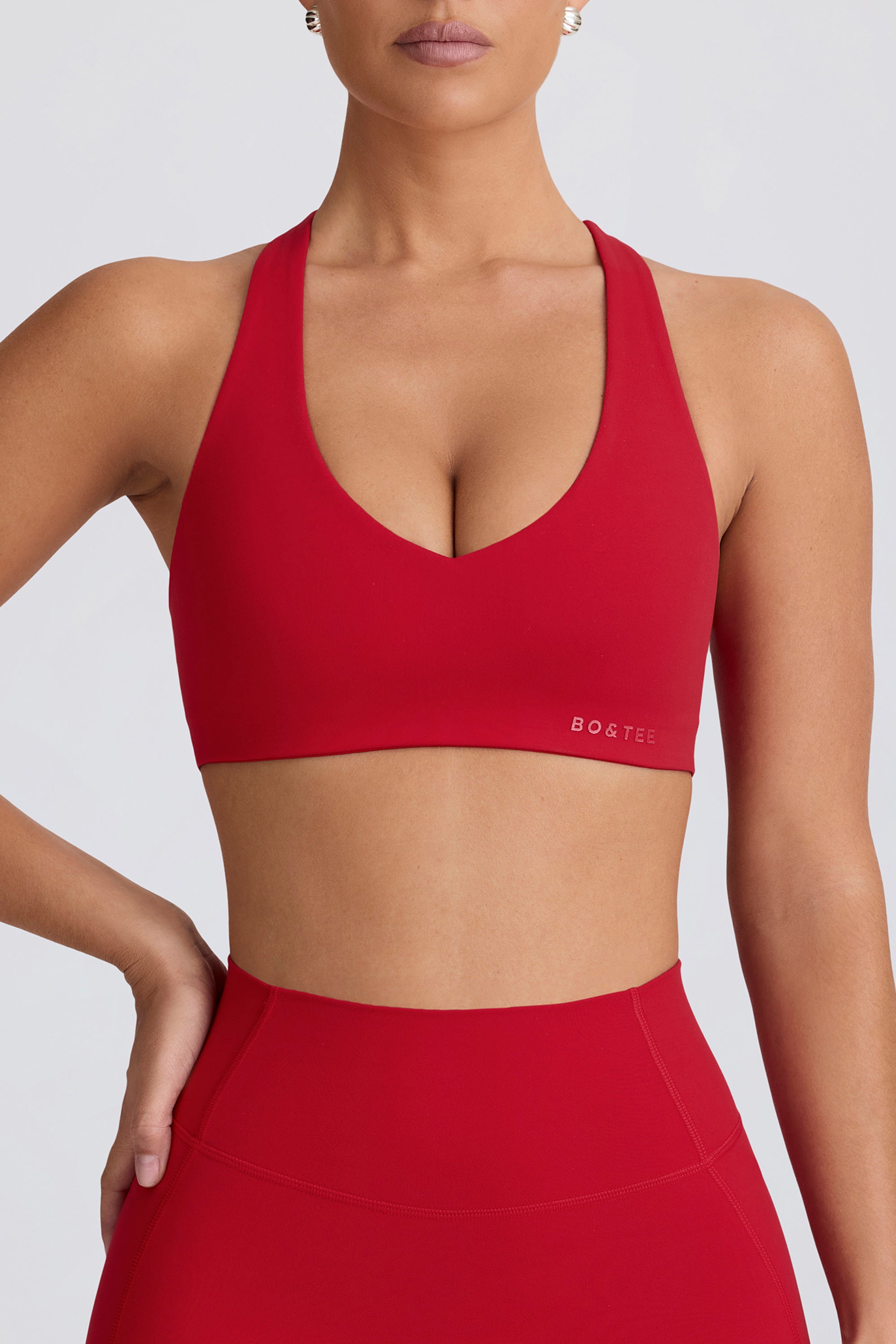 Soft Active Low-Impact Sports Bra in Hot Red