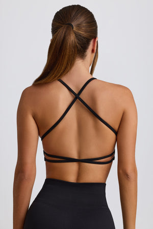 Super Sculpt Seamless Backless Sports Bra in Black Super Sculpt Seamless Backless Sports Bra in Black