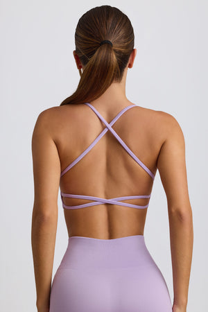 Super Sculpt Seamless Backless Sports Bra in Soft Lilac