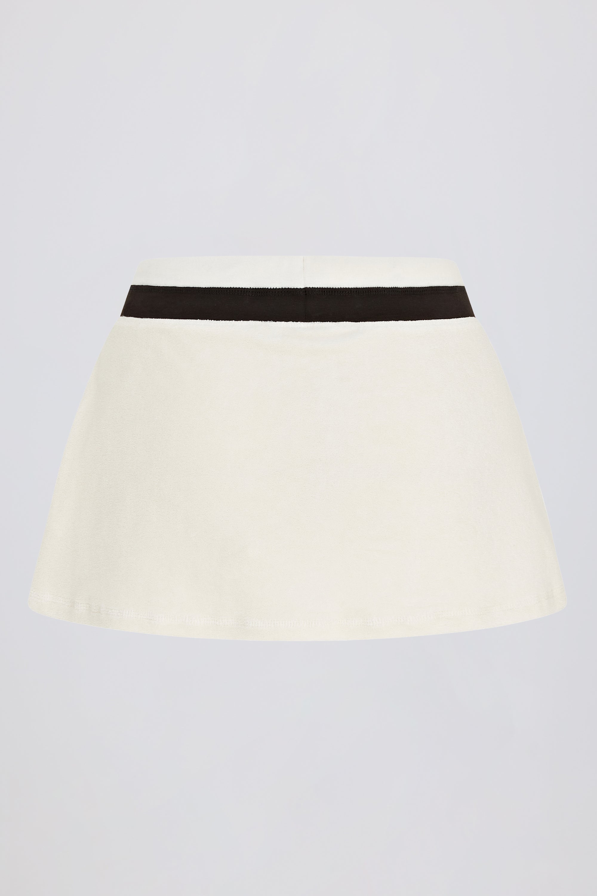 Terry Towelling Mid-Rise Skort in Ivory