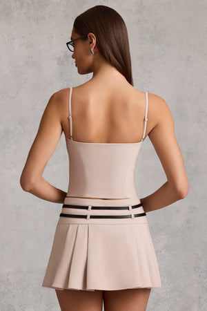 Cut-Top Camisole Top in Mushroom