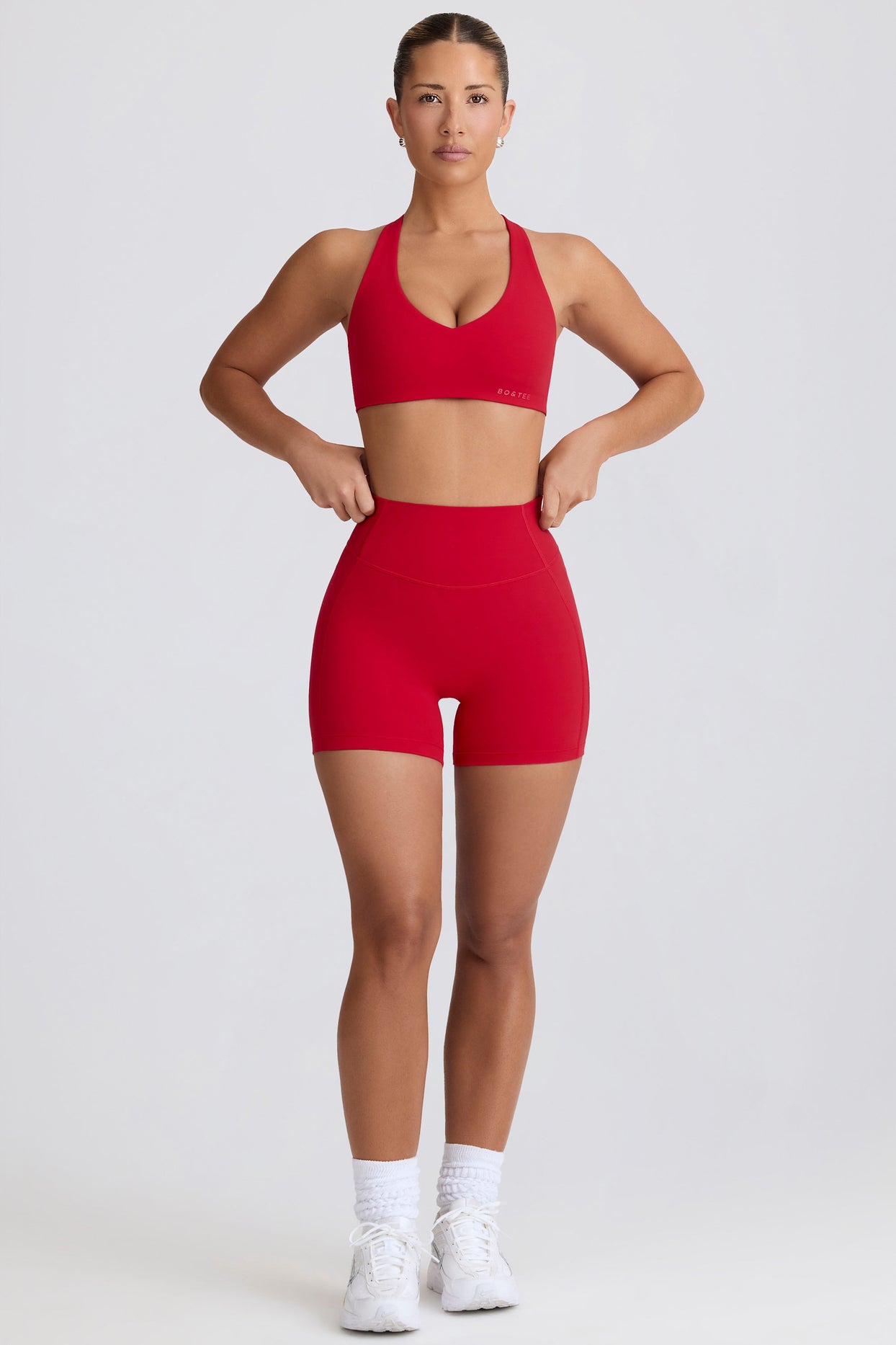 Soft Active Mini Shorts in Hot Red - 6
