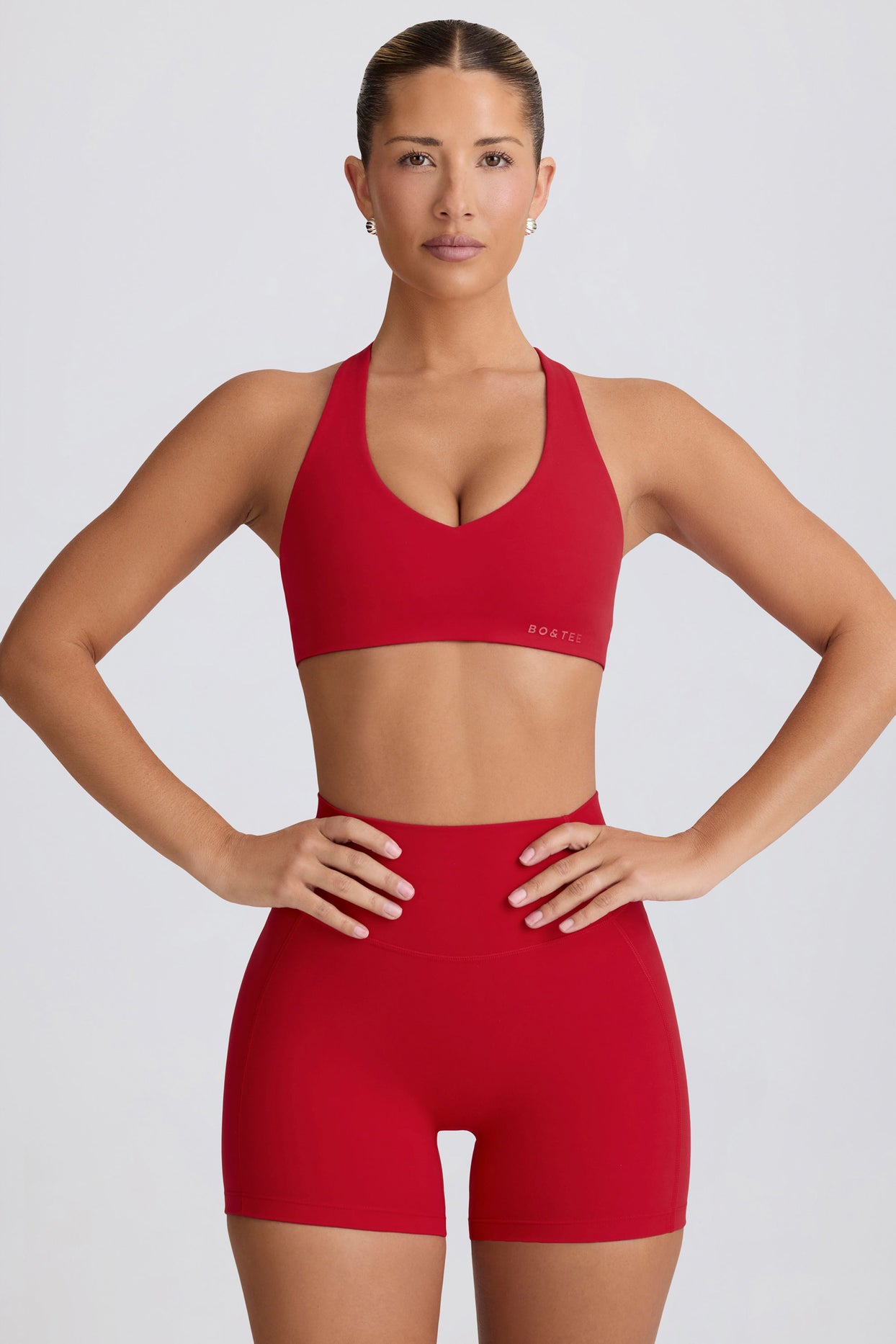 Soft Active Mini Shorts in Hot Red - 8