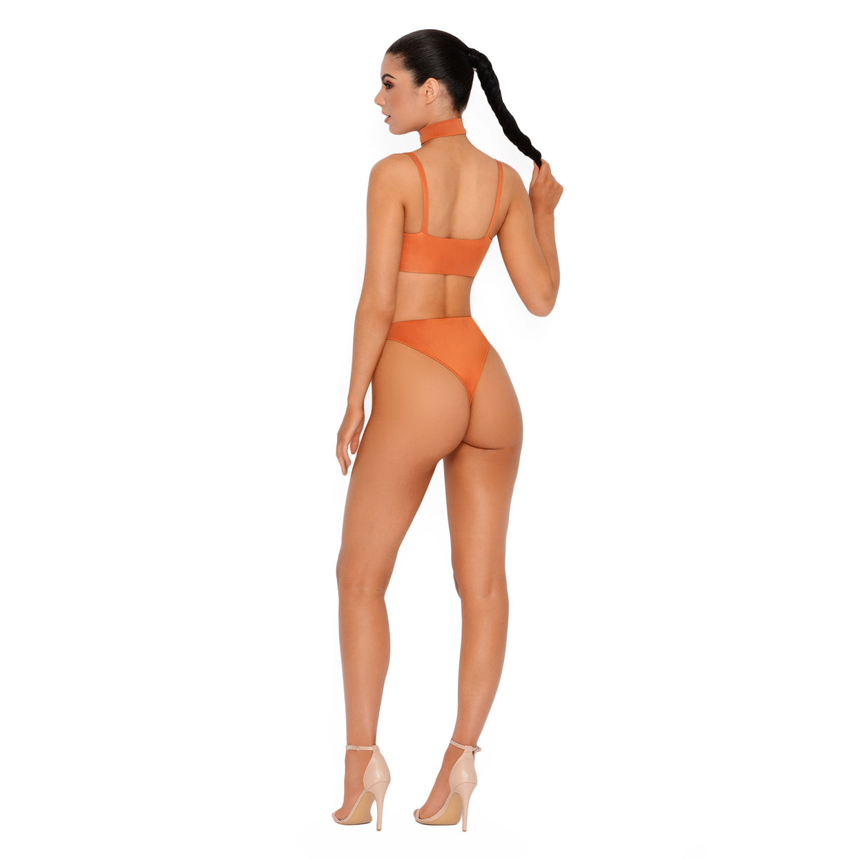 Sleek Like Me Brazilian Bikini Bottoms in Rust Orange