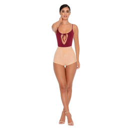 Soft Focus High Waisted Suedette Hot Pant Shorts in Camel