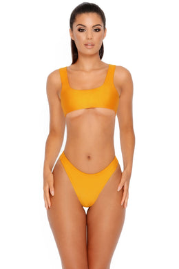 Under The Radar Bikini Top in Yellow