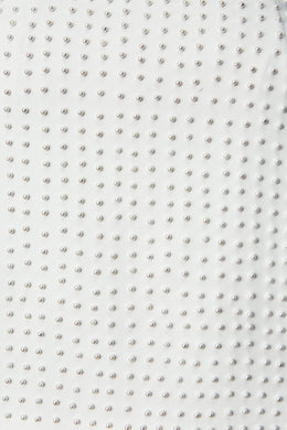 Dot To Dot Embellished Mini Skirt in White