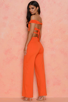Low Key High Waisted Trousers in Orange