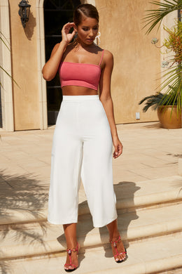 Simple As That Strappy Summer Crop Top in Pink