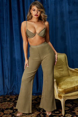 Body Language Curved Cup Bra Top in Olive