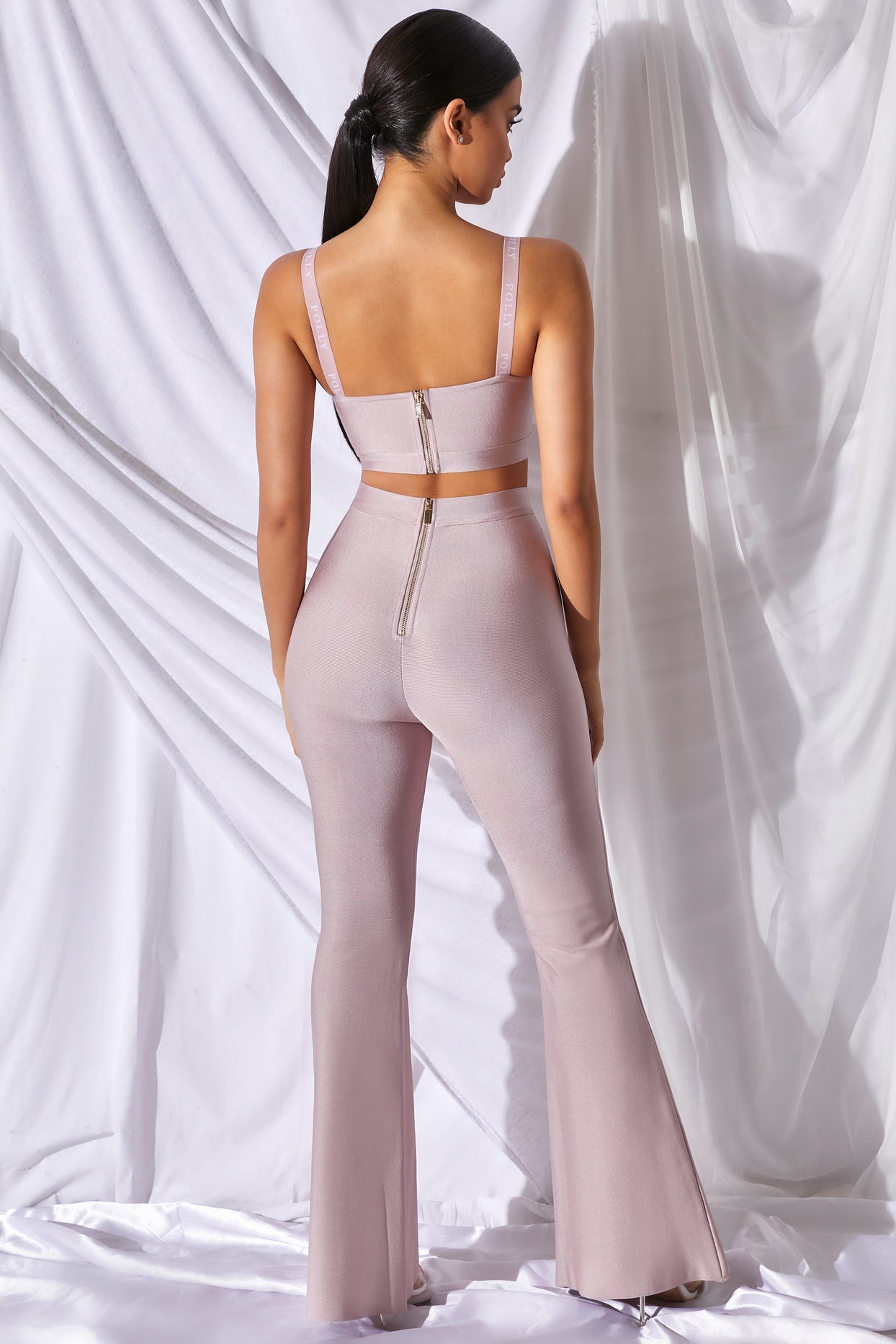 Too Good For You Underwired Bandage Crop Top in Mauve