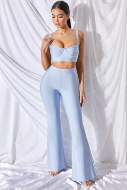 Too Good For You Underwired Bandage Crop Top in Blue