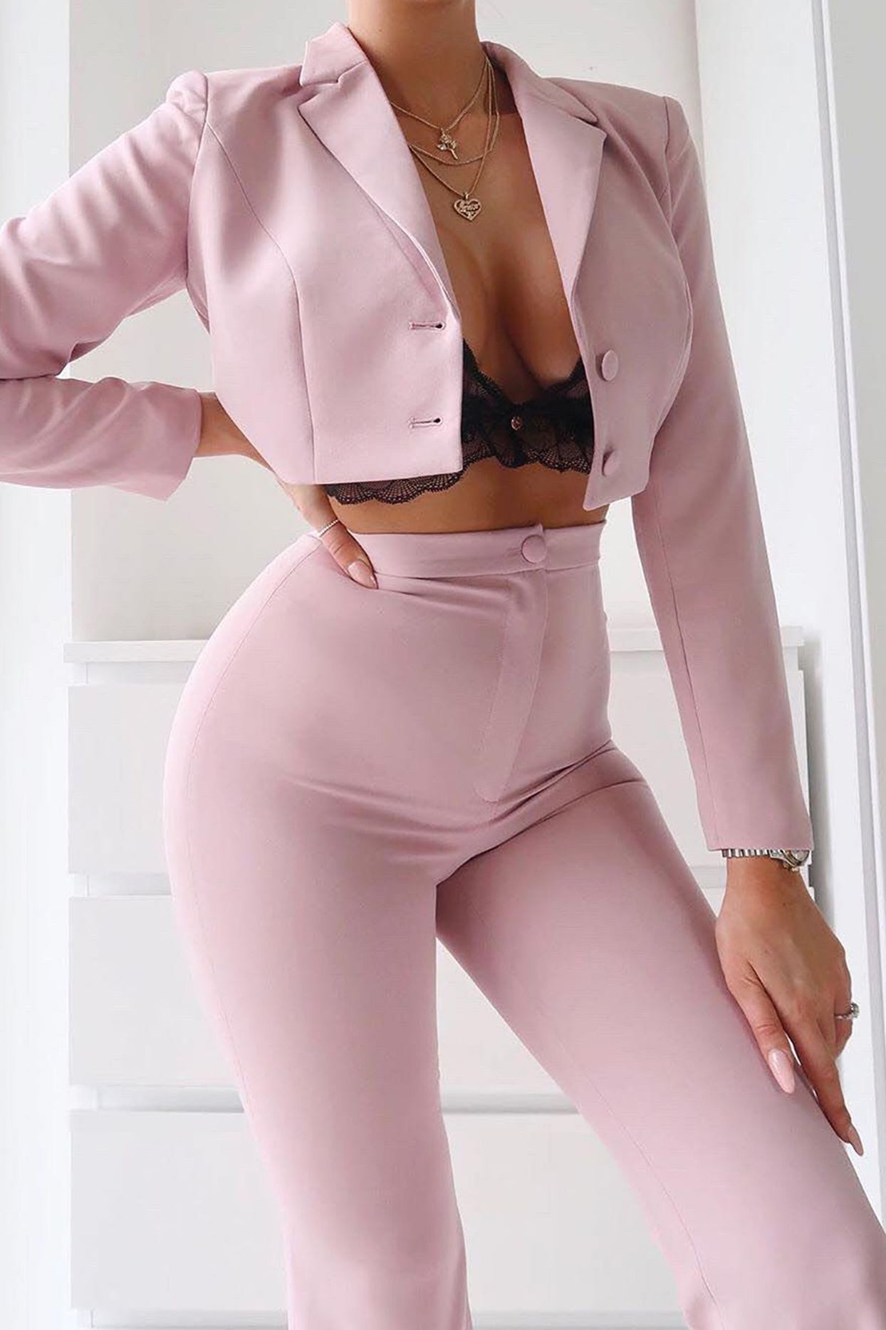 Try Harder Cropped Blazer in Mauve