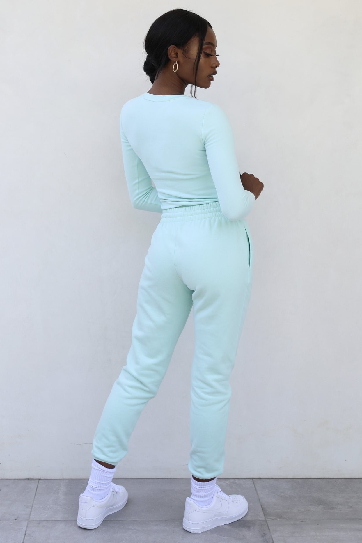 On The Run Petite Classic Joggers in Mint