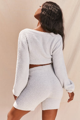 Easy Does It Cosy Lounge Shorts in Grey
