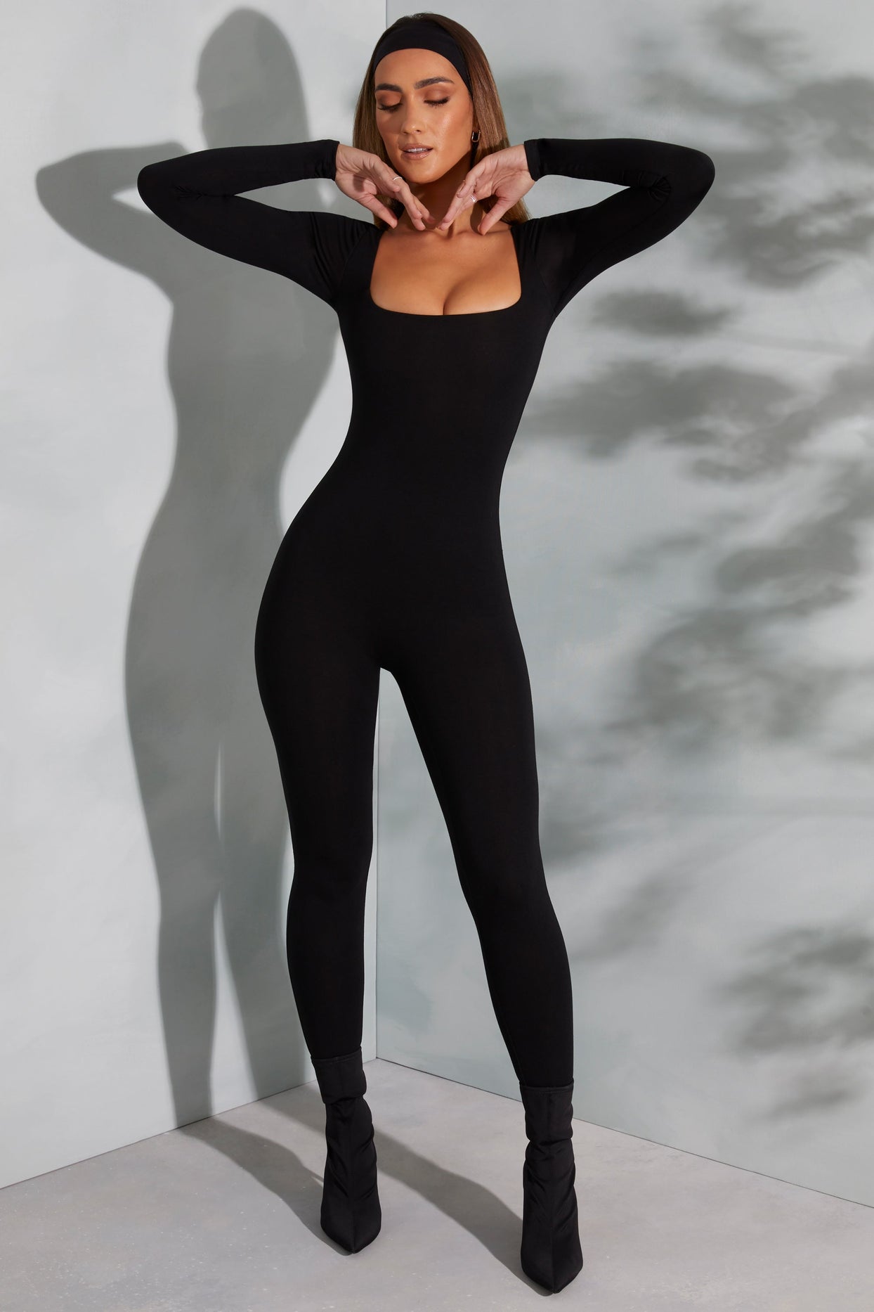 Sculpting Jumpsuit 3 in 1 Long Sleeve - Black – VSHAPE