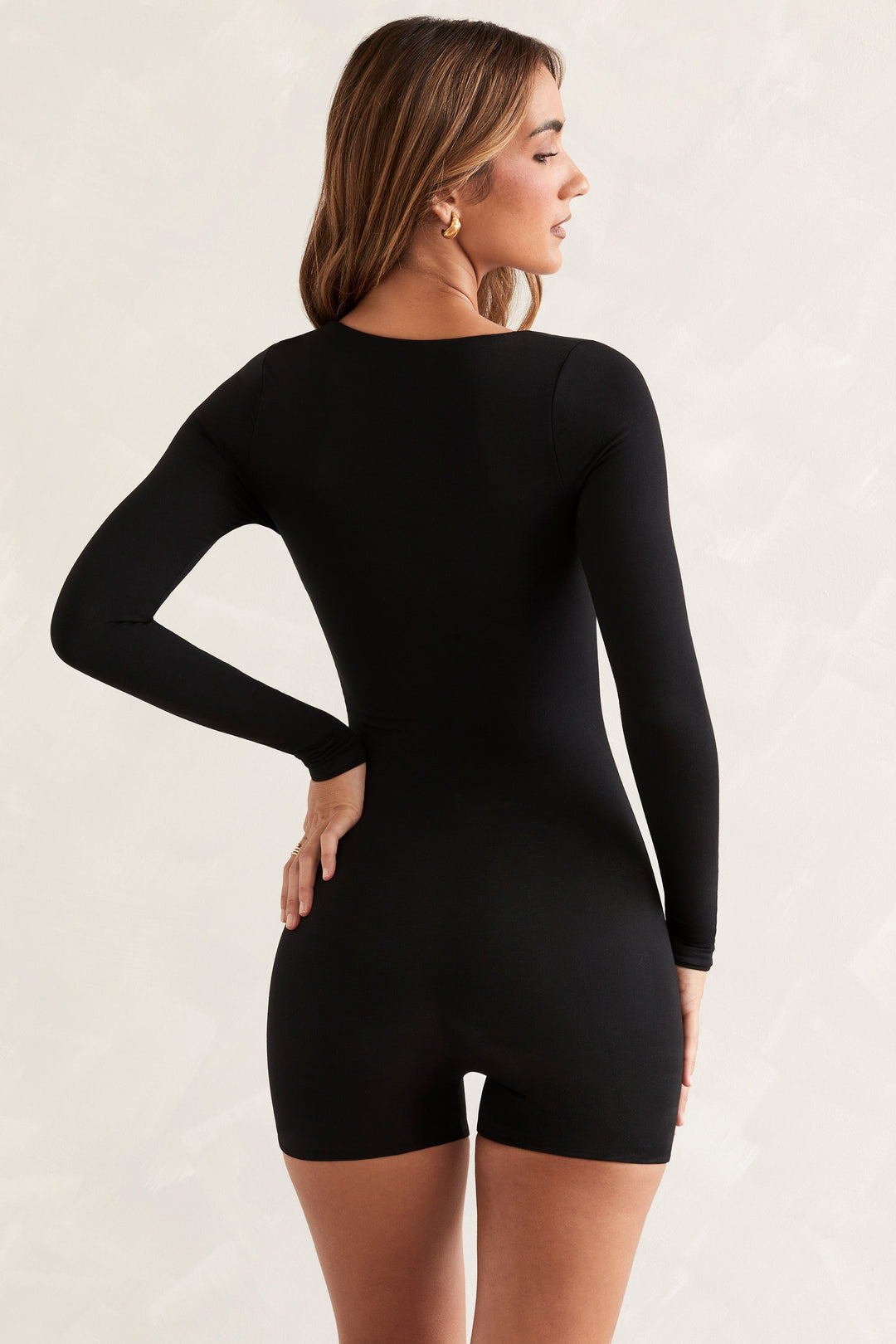 Rue Long Sleeve Square Neck Unitard in Black | Oh Polly – Oh Polly US