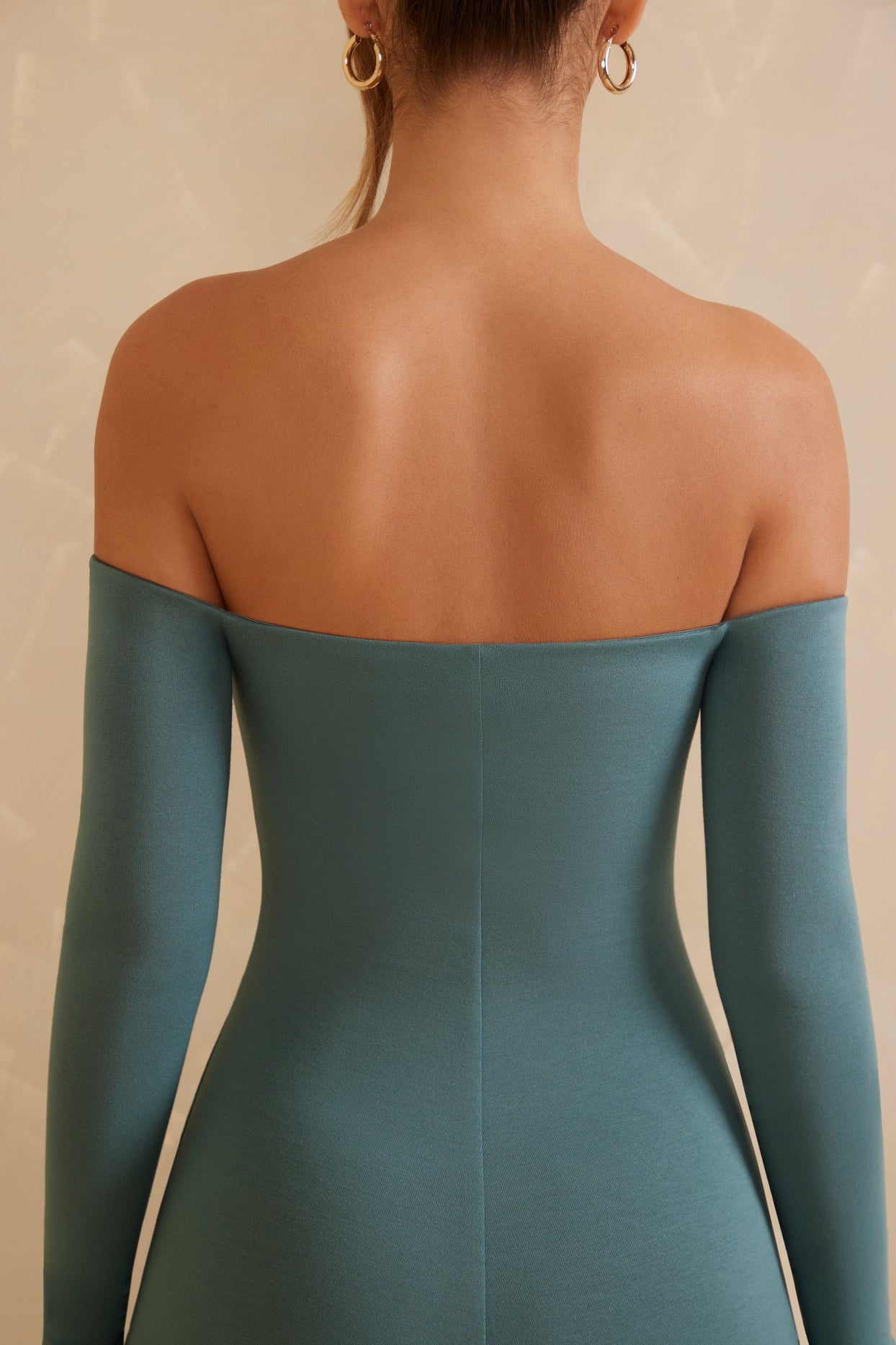 Tall Off The Shoulder Jumpsuit in Teal