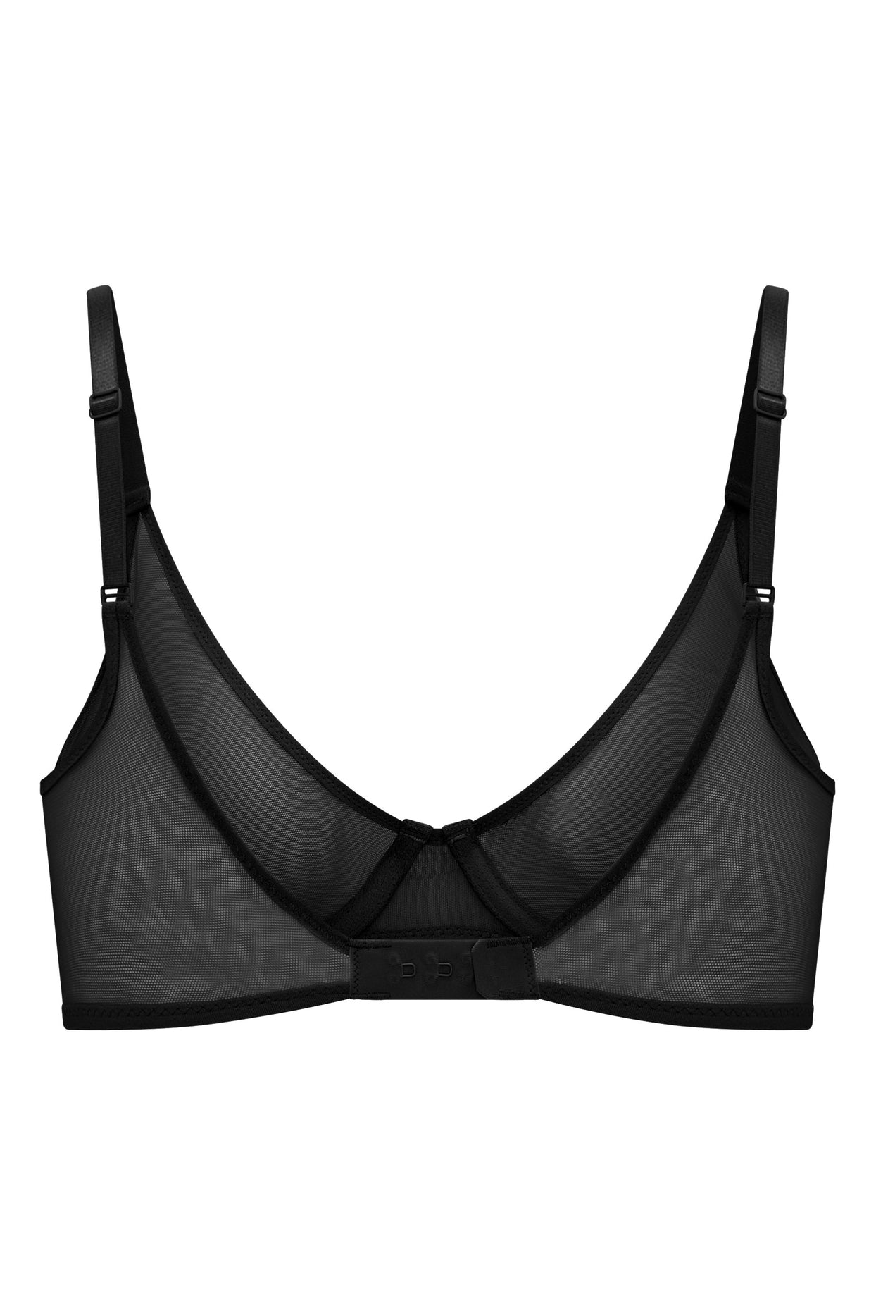 Intimates Soft Mesh Single Layer Underwired Bra in Black | Oh Poly – Oh ...
