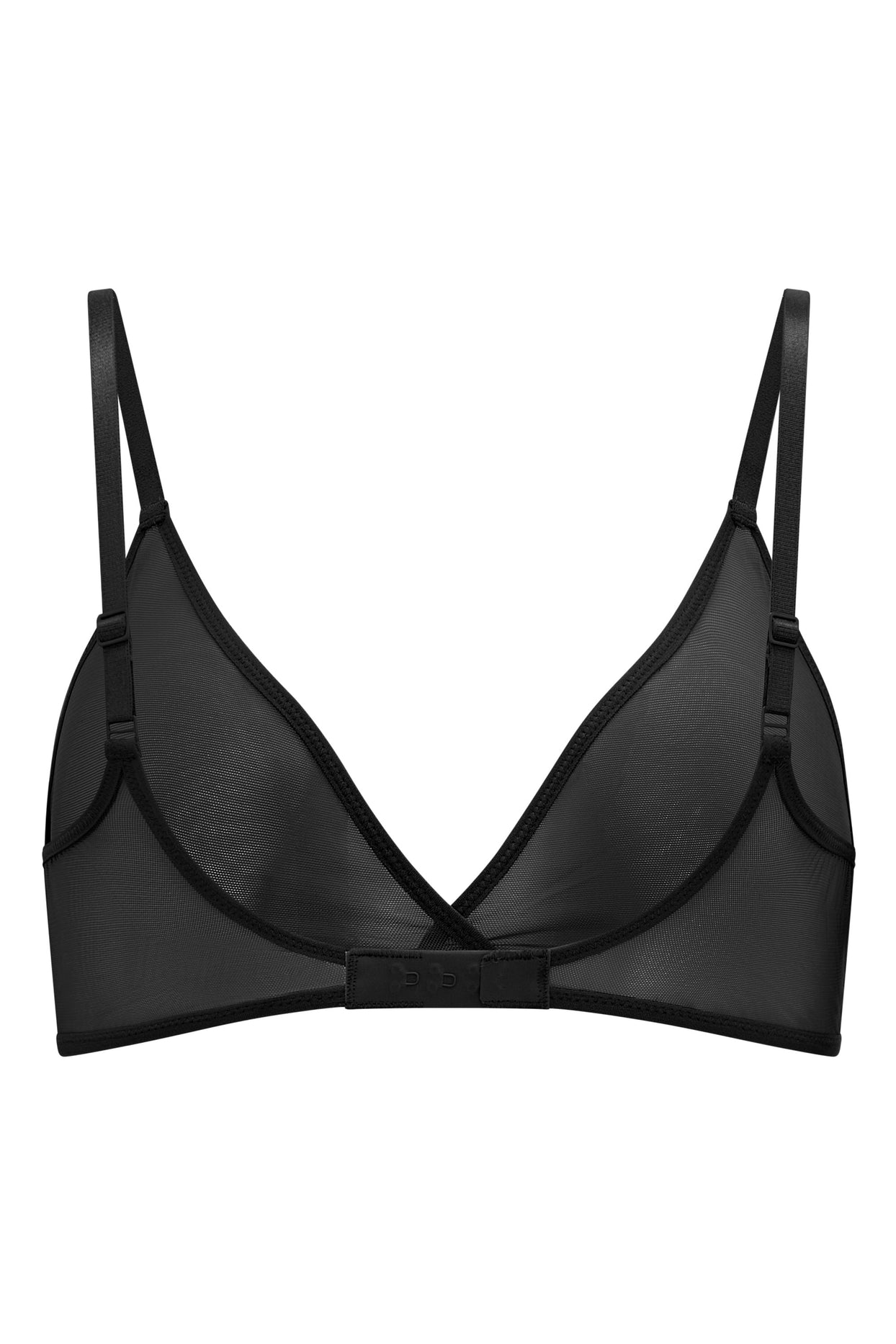 Intimates Soft Mesh Single Layer Triangle Bra in Black | Oh Polly