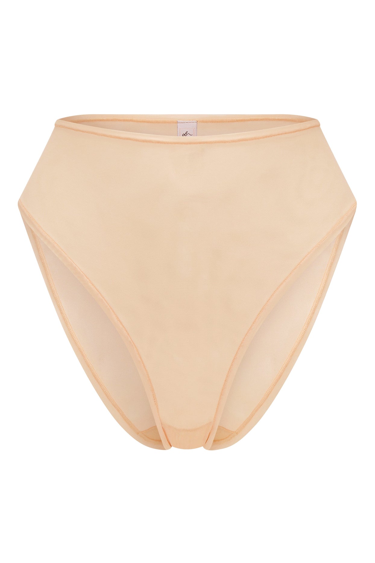 Intimates Soft Mesh High Waisted Knicker in Beige