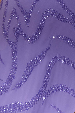 Sleeveless Wrap Over Mini Dress in Purple