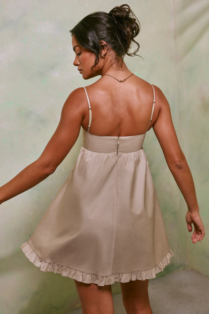 Corset Waist Mini A-Line Skirt