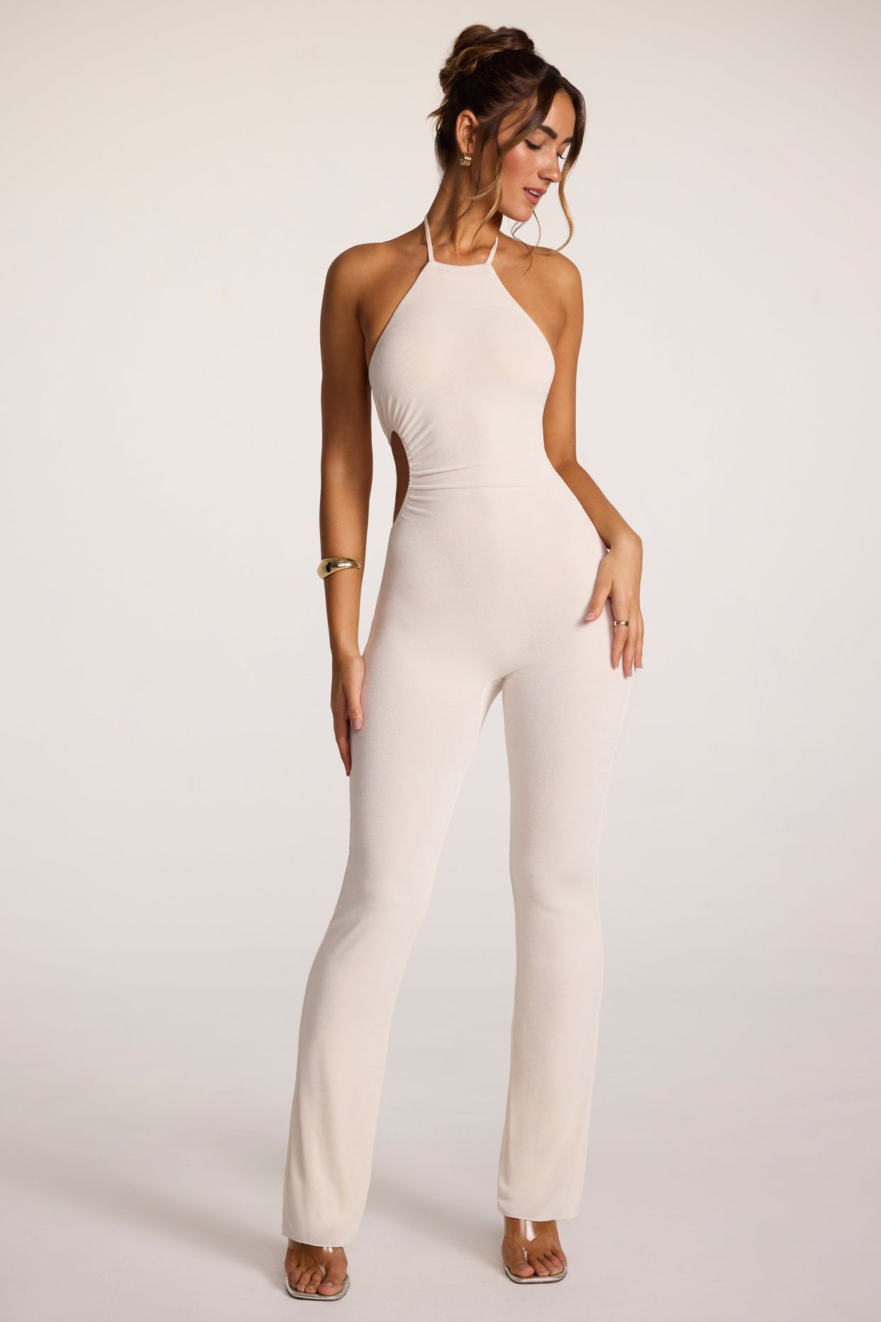 Seamless Eco-friendly Halter Neck Waist Shaping Jumpsuit