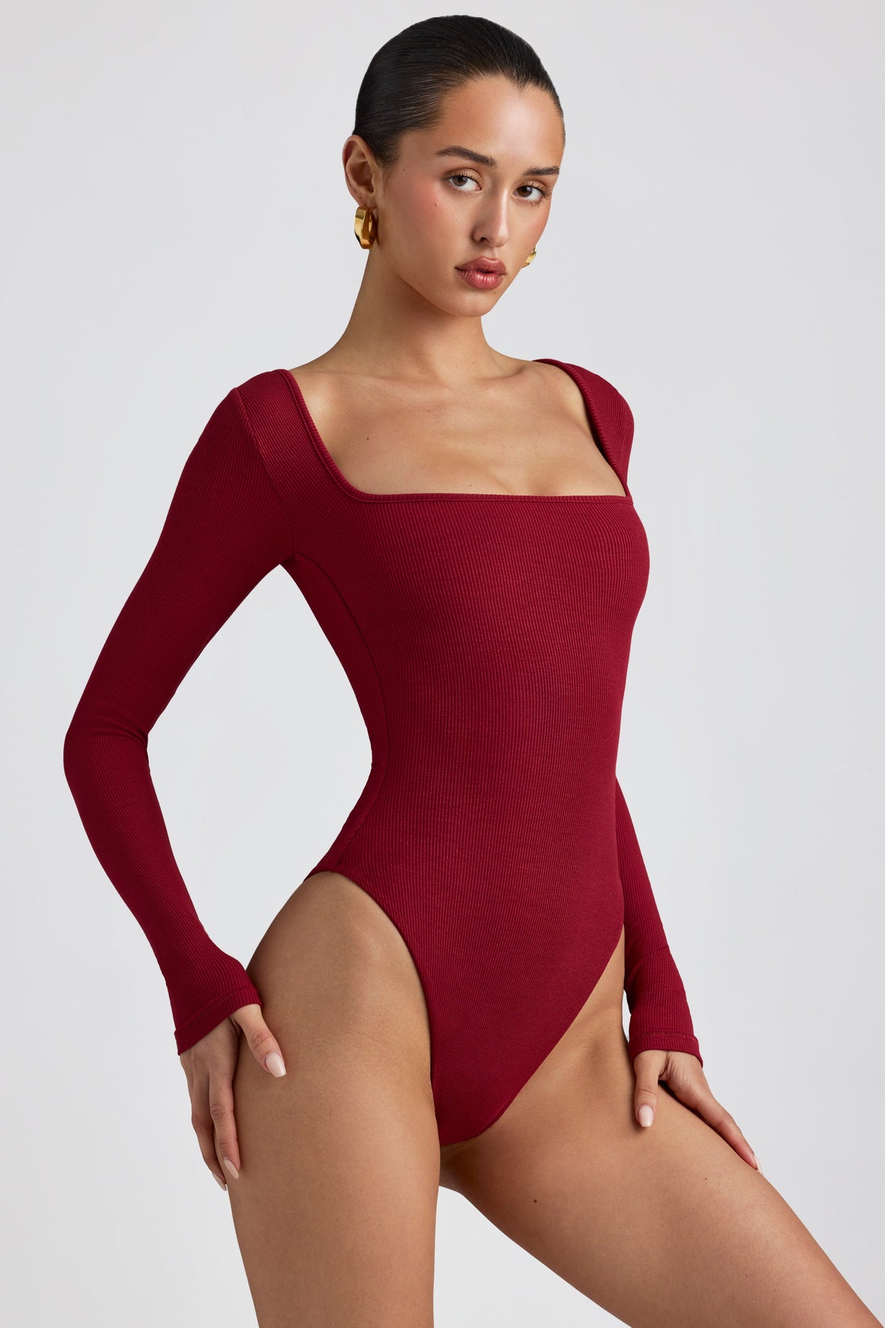 Luxe Square Neck Long Sleeve Bodysuit