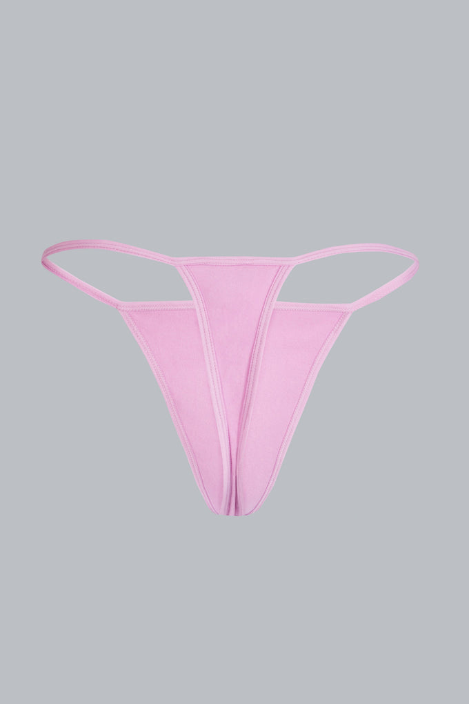 Mid-Rise Seamless Thong in Violet Pink