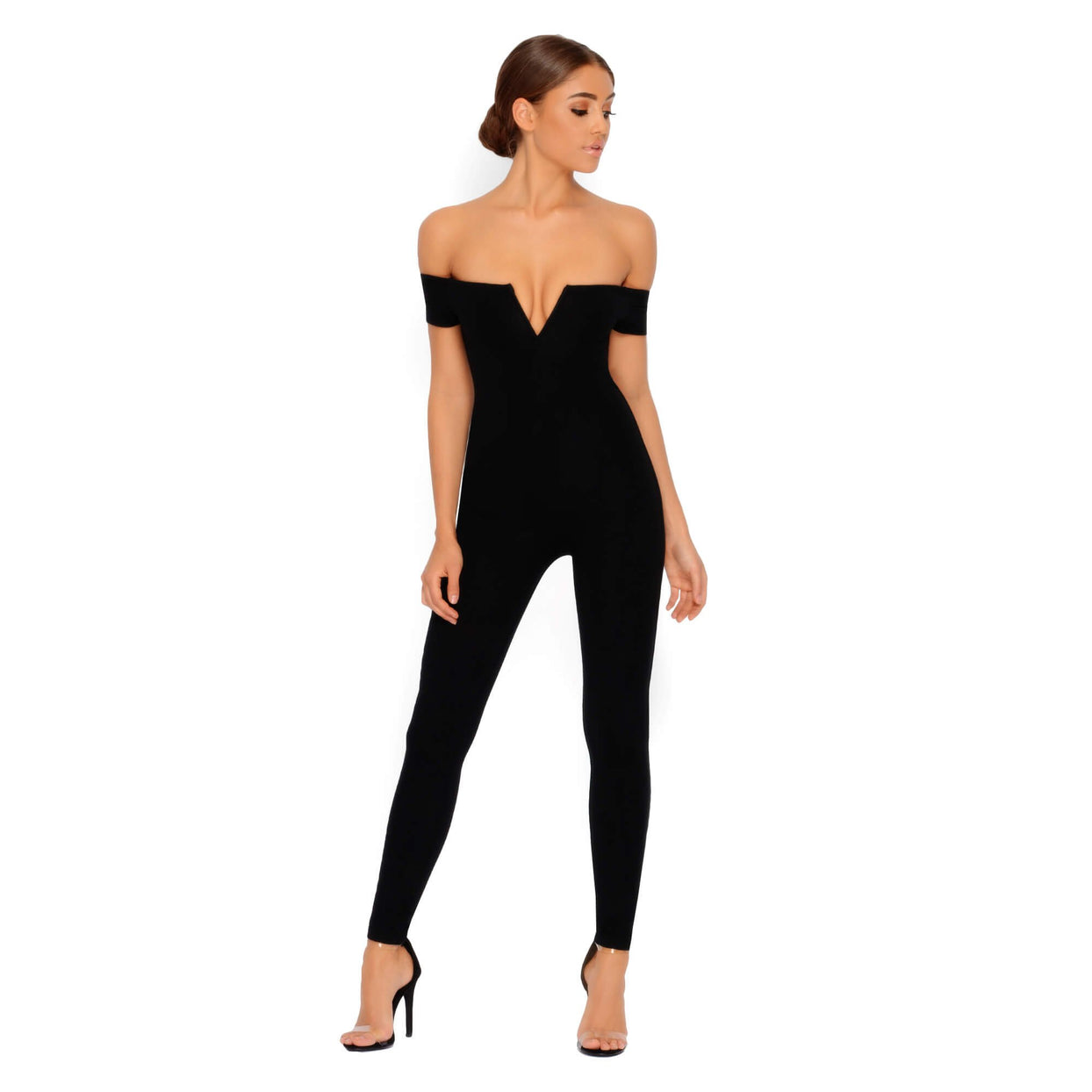 You Can't Handle V Double Layered Jumpsuit in Black