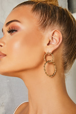 Jovi Double Hoops in Gold