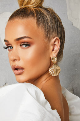 Rachel 18k Gold Plated Shell Earrings