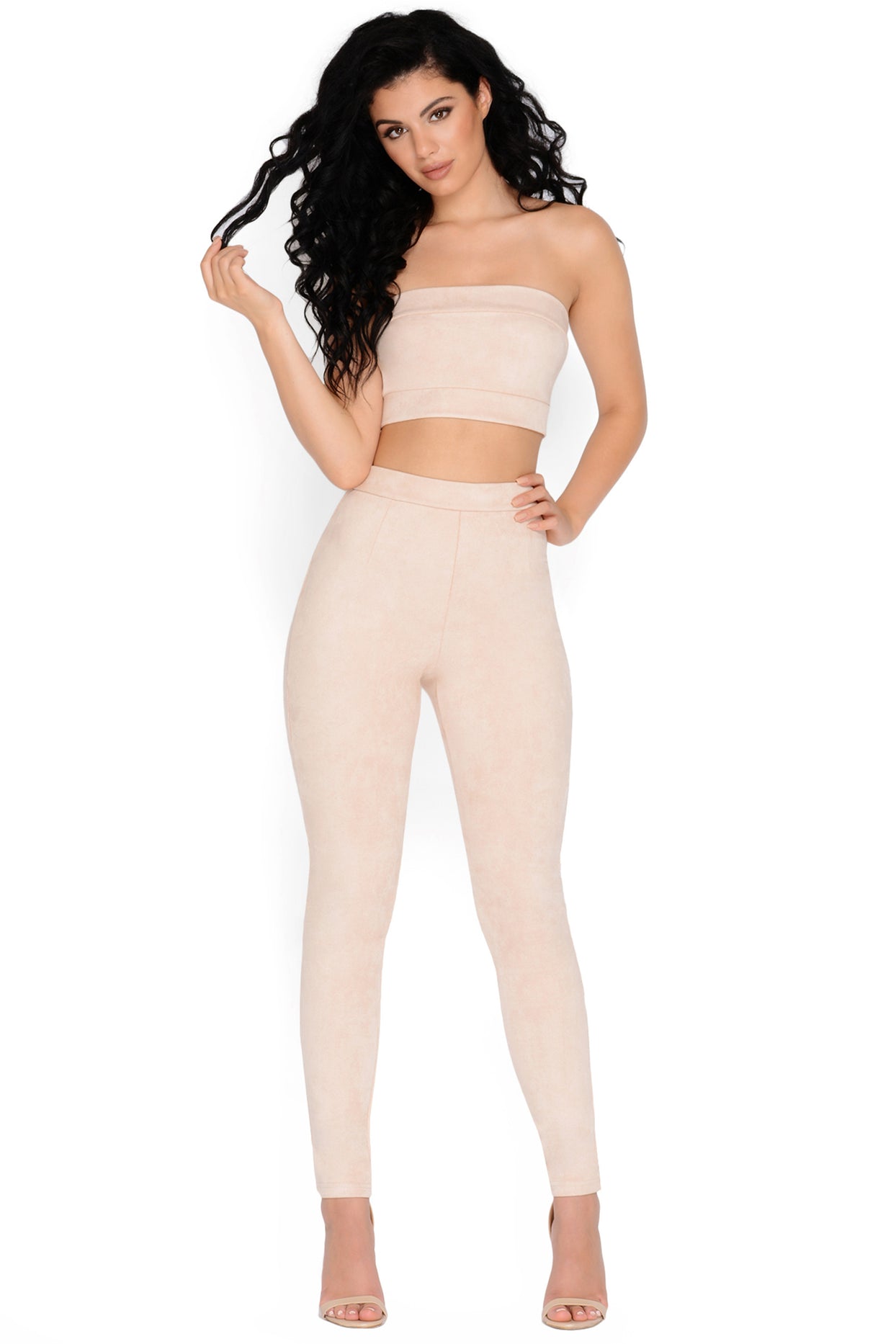 Killin It Softly Suede Trousers in Nude