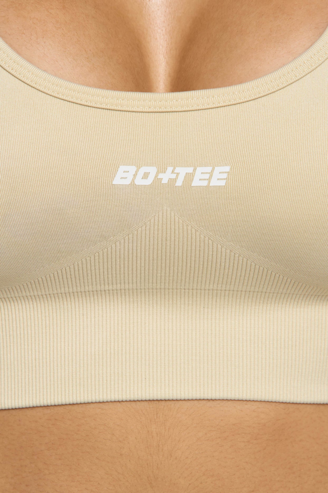 Clearance Final Sale Beige Athletic Round Neck Racer Back Sports Bra –  Organic Solutions Canada