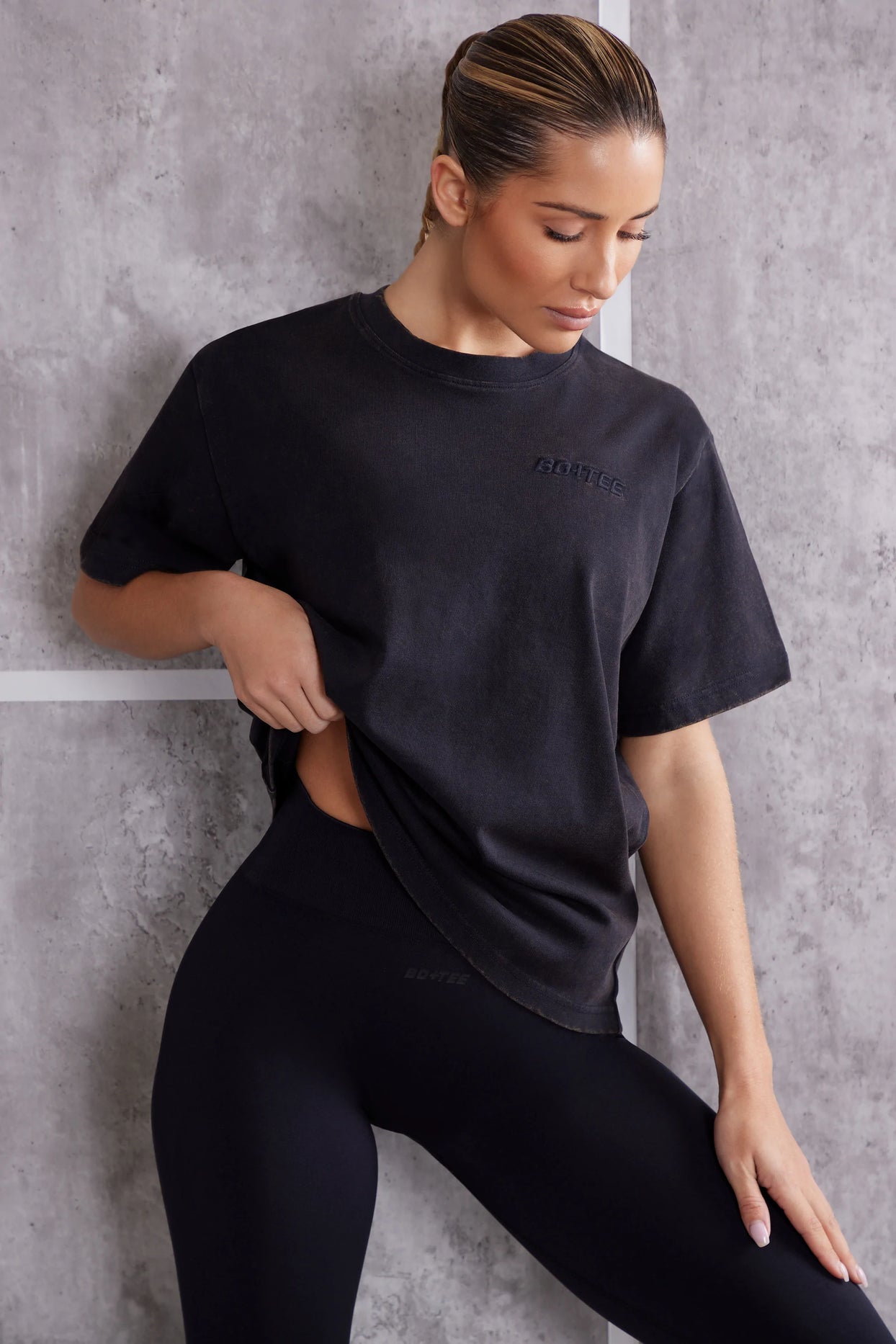Unwind Oversized T-Shirt in Jet Black | Oh Polly