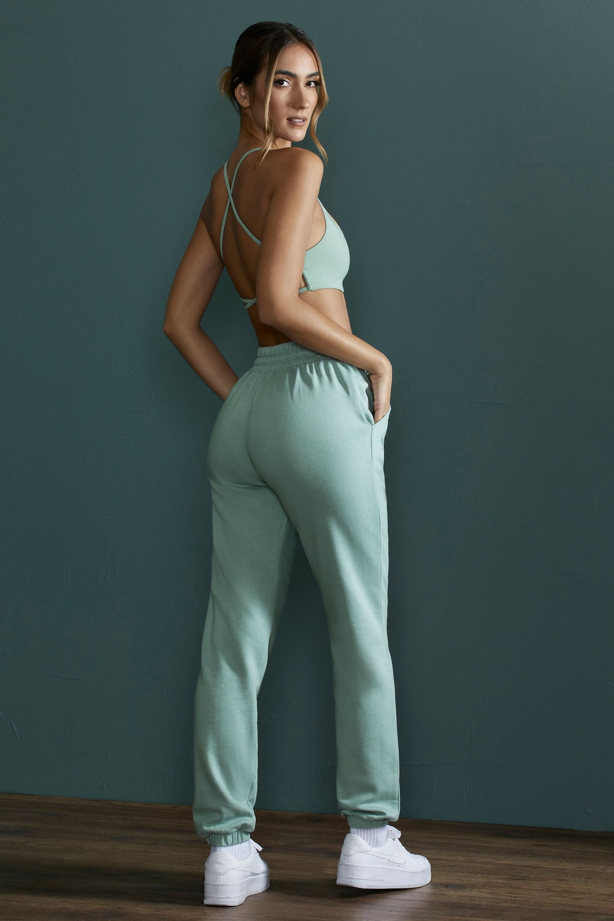 Petite Jogger Bottoms in Sage