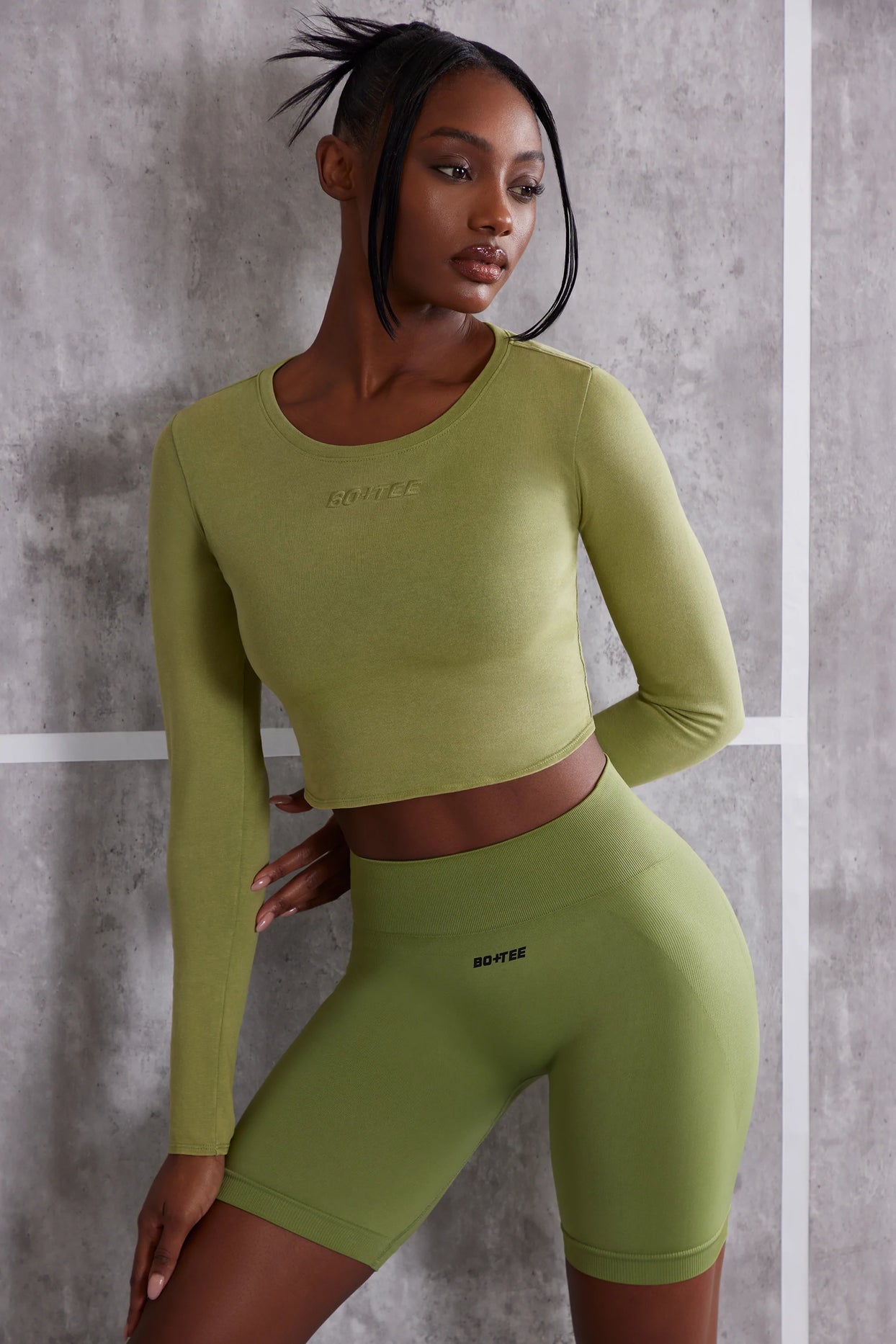 Refocus Long Sleeve T-Shirt in Olive | Oh Polly