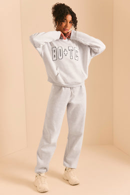 Petite Relaxed Fit Joggers in Heather Grey