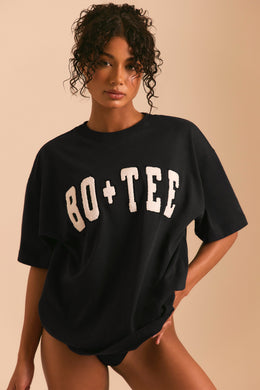 Oversized Short Sleeve T-Shirt in Black