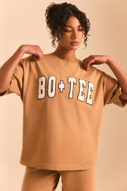 Oversized Short Sleeve T-Shirt in Chestnut Brown