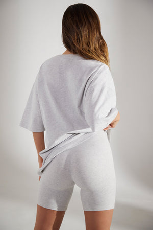 Soft Cotton Biker Shorts in Grey