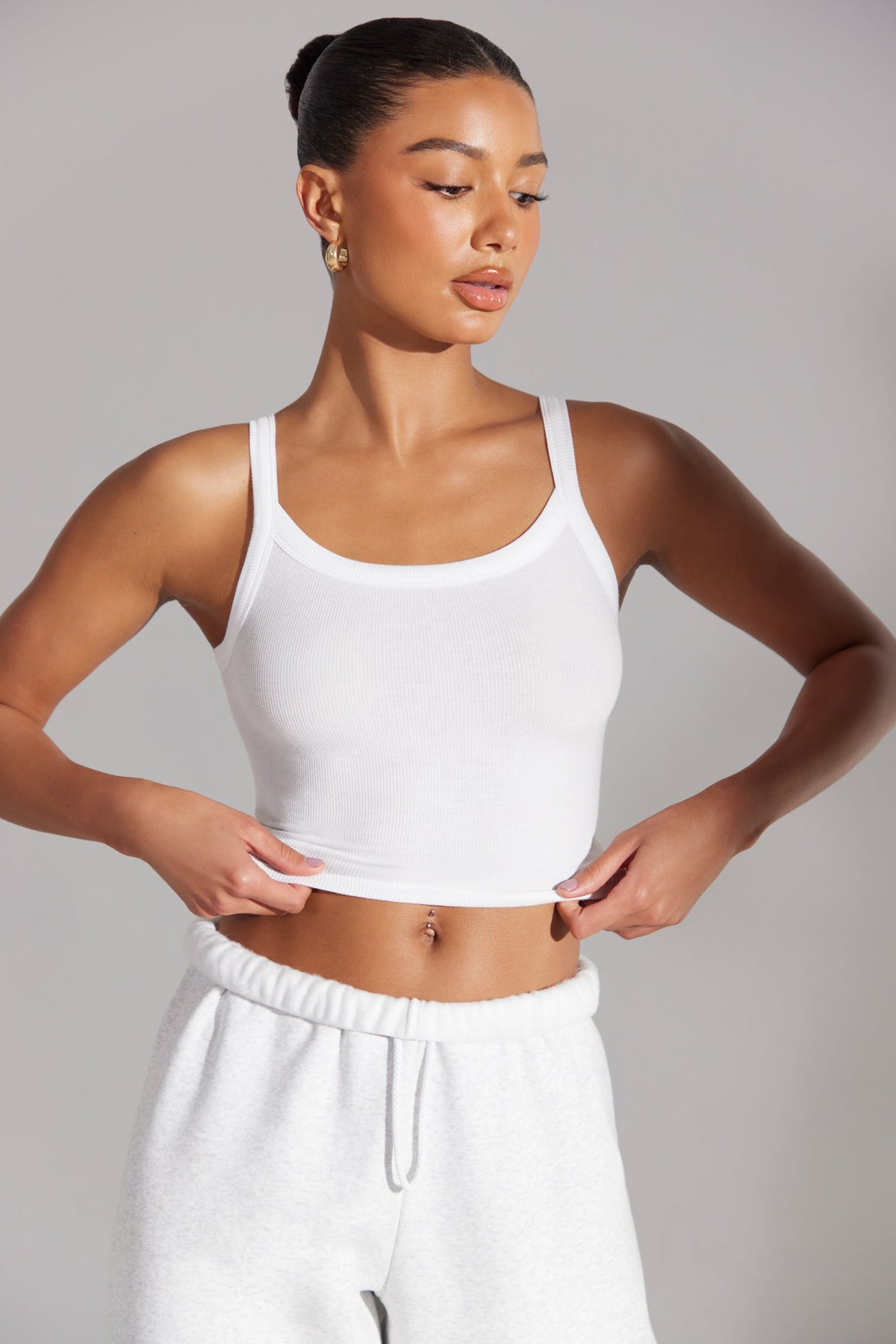 Body Soft Rib Tank Top in White | Oh Polly