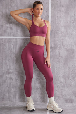 Gymshark, Pants & Jumpsuits, Gymshark Seamless Energy High Waisted  Leggings Beet Red Full Length Size Xs