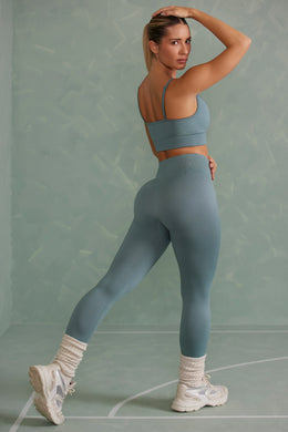 Gymshark Flex Leggings Gray / pink Women’s xs full length gym pants