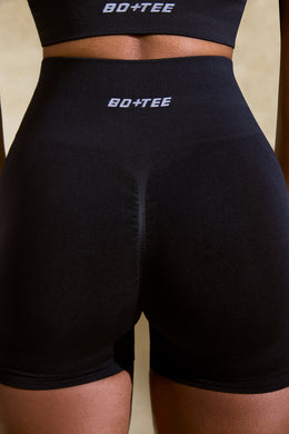 Minishorts de cintura alta Define Luxe en negro