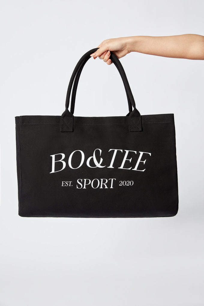 Large Canvas Tote Bag in Black